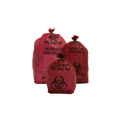 Small Red Biohazard Waste Bags
