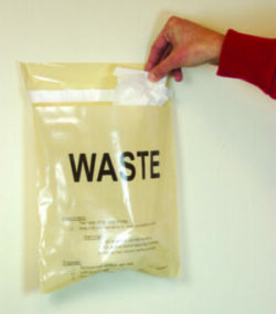 Beige Standard Waste Stick-On Bags